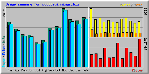 Usage summary for goodbeginnings.biz